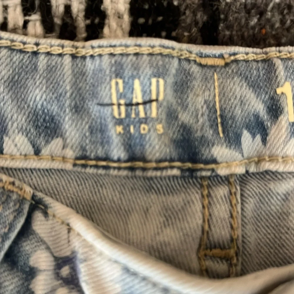 GAP KIDS Floral Blue Jeans super skinny ankle fit size 14